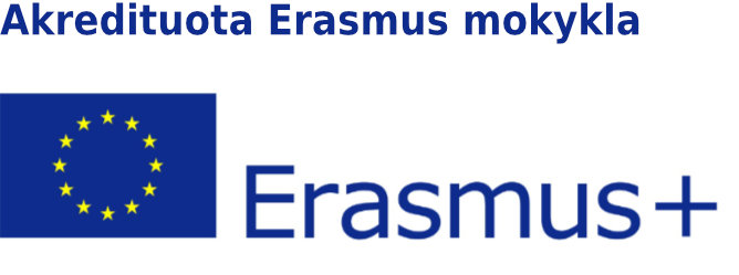 Erasmus logo Akredituota