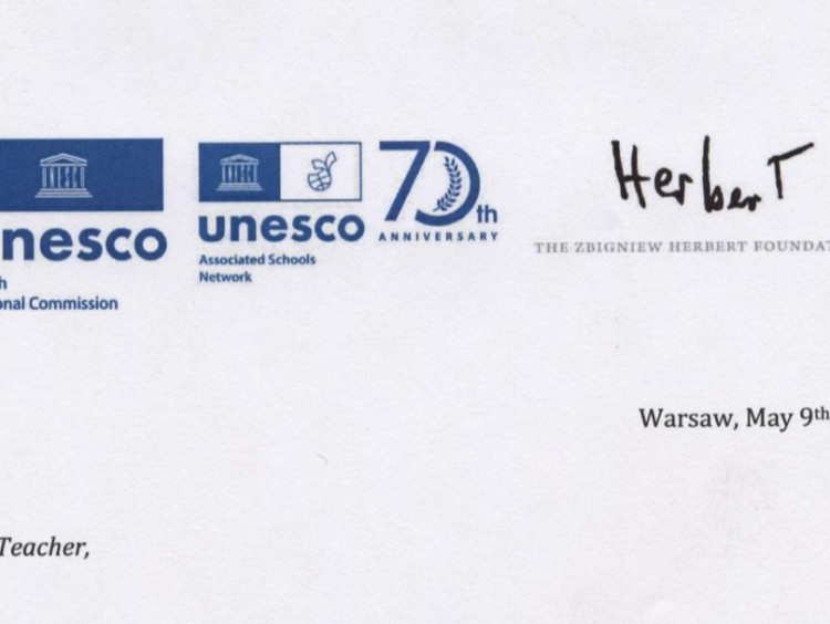 UNESCO: Padėkos laiškas